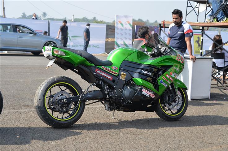 This Kawasaki is India's first, and only turbocharged ZX-14R. 